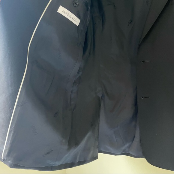 Versace Mens Black 100% Wool Single Breasted Blazer - Picture 5 of 16